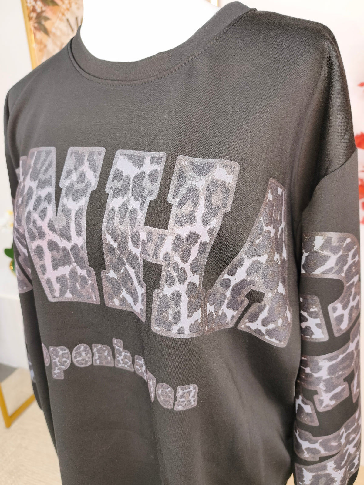 Long Sweatshirt/Kleid "Copenhagen" in Schwarz (40-44)