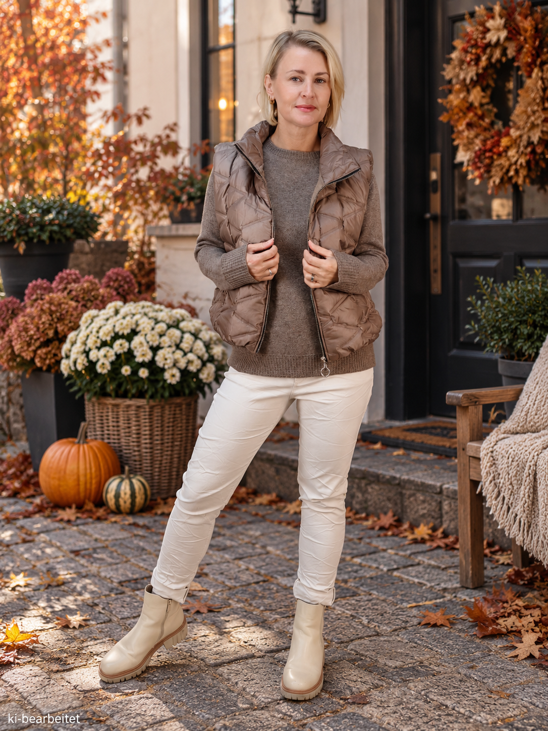 Feinstrick Pullover unifarben in Braun (38-42)