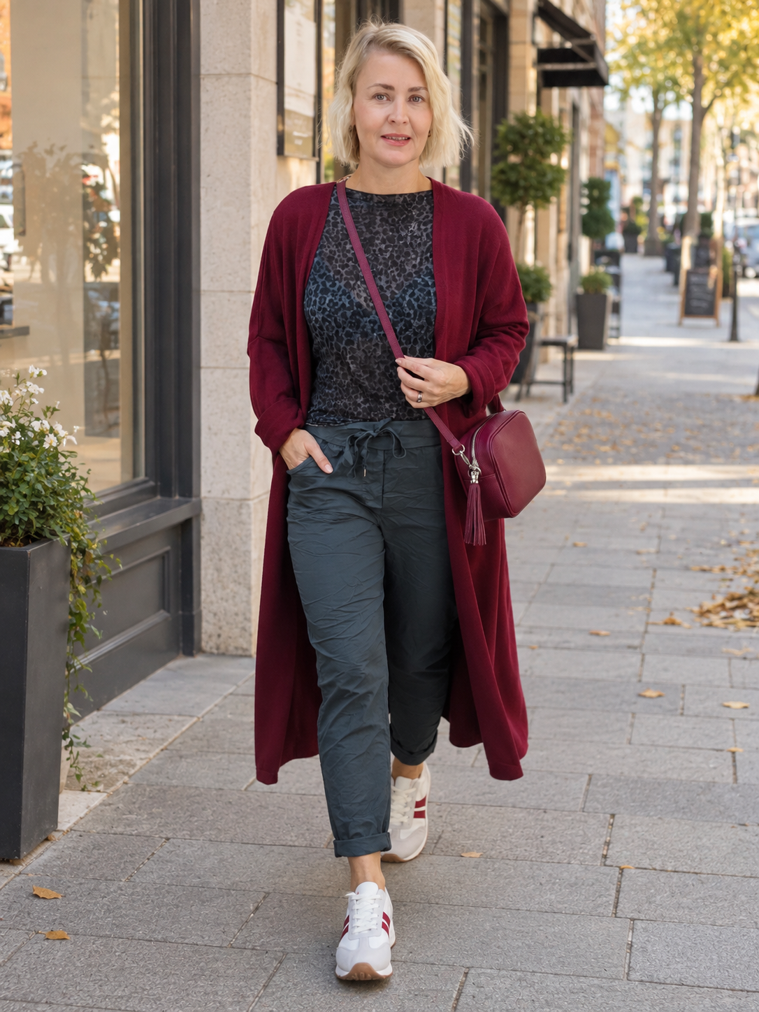 Kashmire Longsleeve Leo Grau/Schwarz (36-40/42)