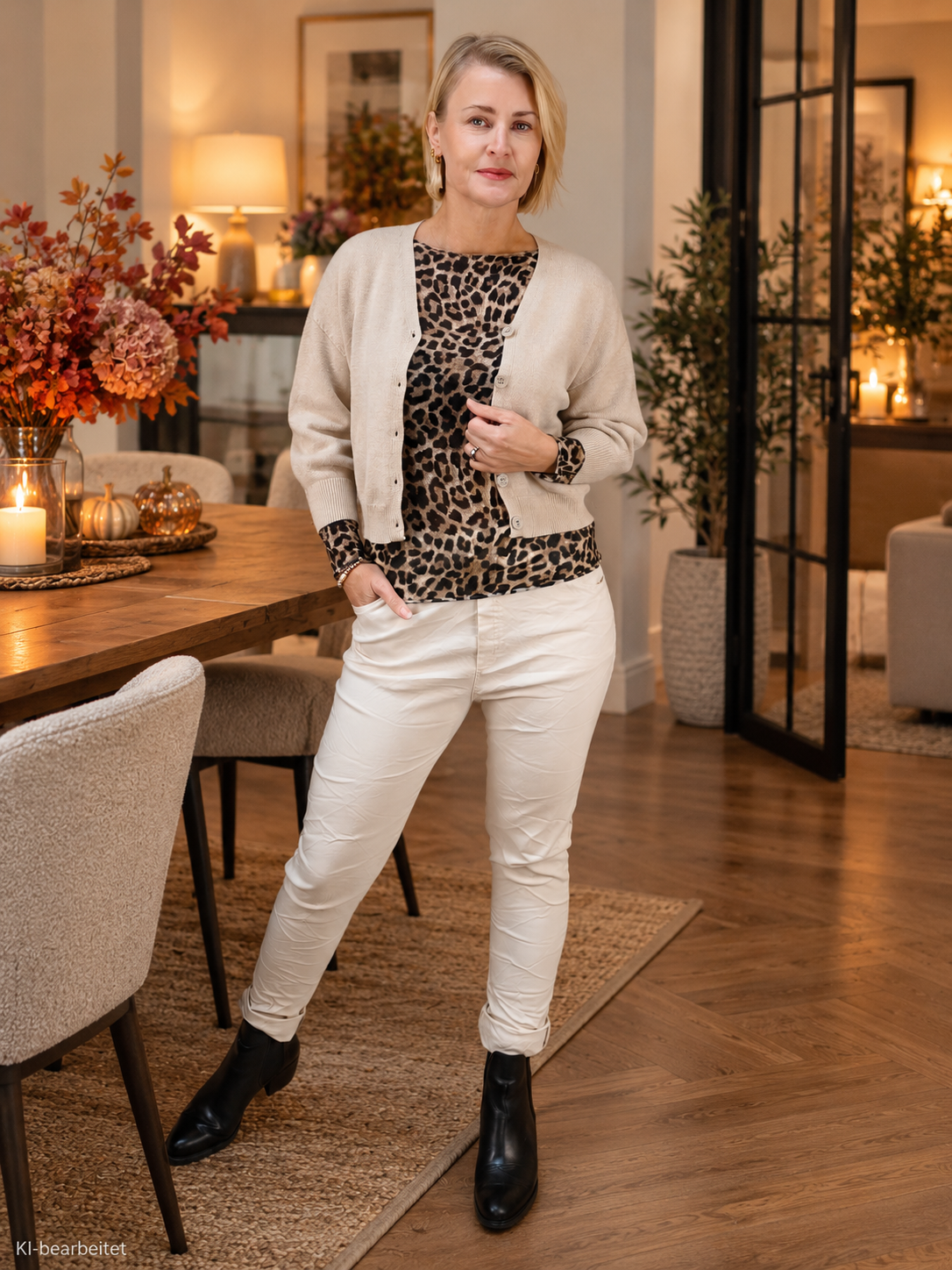 Strickjacke "Steffi" Uni Beige (36-40)