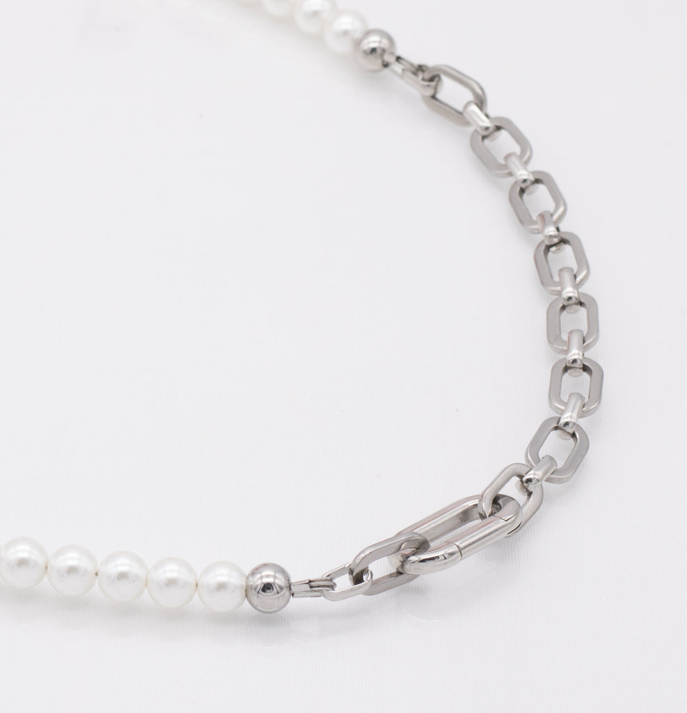 half pearl necklace